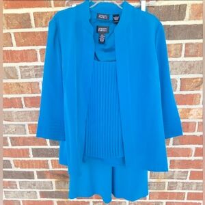 Adrianna Papell Women's 3-Piece Blue Dress Set Size M